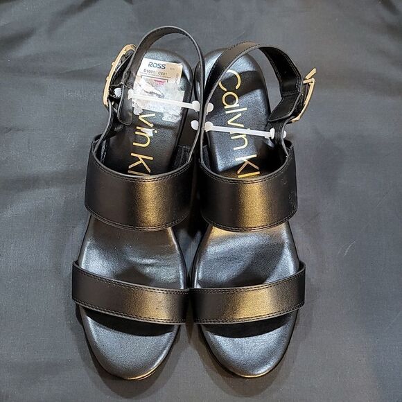BRAND NEW CALVIN KLEIN WOMEN'S BELLE WEDGE SANDALS - Picture 4 of 16